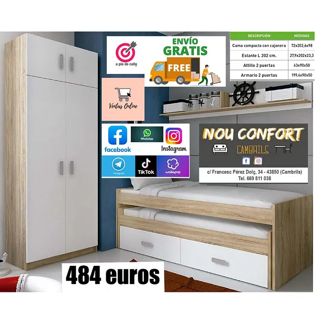 Nou Confort Cambrils dormitorio 1